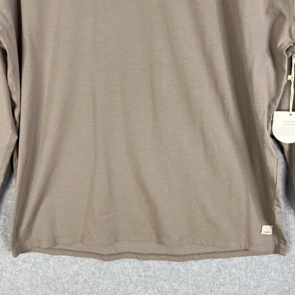 Vuori Shirt Womens Size XS Cobblestone Long Sleeve Feather Tee - Picture 3 of 10